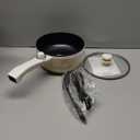 Dezin Hot Pot Electric Upgraded, Non-Stick Sauté Pan, Rapid Noodles Electric Pot, 1.5L Mini Portable Hot Pot for Steak, Egg, Fried Rice, Ramen, Oatmeal, Soup with Power Adjustment (1.6 Quarts, Beige)