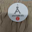 ANRABESS Women's Casual Wide Leg Pants with Elastic Waist and Pockets L