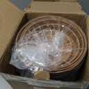 5 Pack Cylindrical Flower Pots with 7/6.5/6/5/4 inch, Modern Small Plastic Plant Pots with Drainage Holes & Saucers, Round Planter Pots for Outdoor, Indoor & Office Decor (Black Brown)