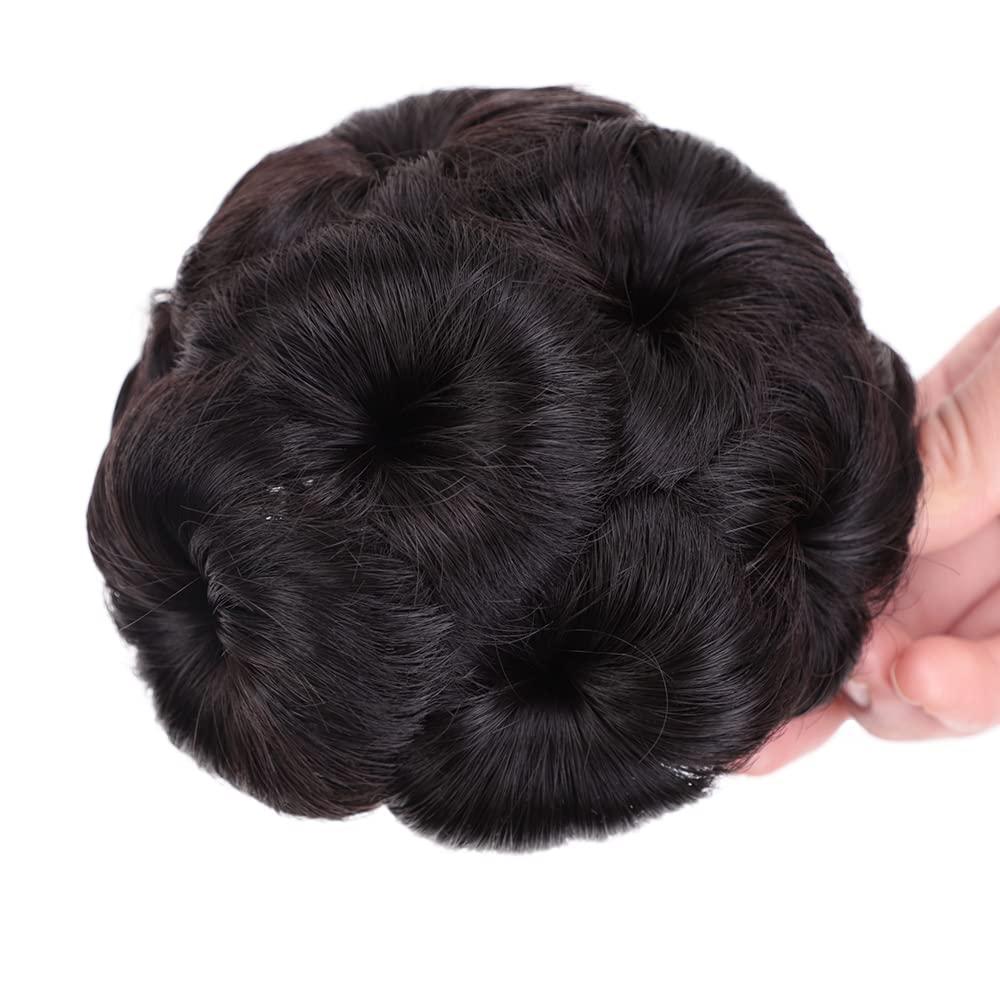 Kidzoo Artificial Juda Extension for Bun Decoration Hair Extension for Women & Girls Bridal Hair Bun With Claw Clips Hair Accessories Black Colour (Hairclip Bun Hair Extension)