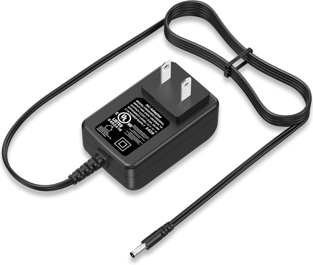 UL Listed 12V Power Cord for Stanley SL10LEDS Charger for Fatmax SL5W09 10 Watt LED Lithium-Ion Rechargeable Spotlight AC/DC Adapter Compatible with FL3WBD FL5W10 SL1M09 Flashlight Adaptor