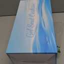 Enlarged 19.7" Gel Seat Cushion, Egg Gel Chair Pads for Wheelchair Pressure Coccyx Sciatica Pain Relief, Cooling Desk Seat Cushion for Kayak, Car, Office Chair Long Sitting [Black]