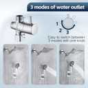 Shower Head,10'' Rain Shower Head with 11'' Angle Adjustable Extension Arm and Handheld Spray Combo/Flow Regulator/Shower System/Angle Adjustable/5Ft Hose, Height (Chrome, 8 Inch)