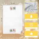 Merry Christmas Tree Kitchen Towels 16x24 Inch, Coquette Pastel Bow Christmas Tree Hand Towels for Bathroom Decorative, Preppy Pink Xmas Dish Tea Towel for Kitchen Decor