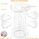 Rotating Makeup Organizer, DIY 8 Adjustable Layers Spinning Skincare Organizer, Cosmetic Display Case with Brush Holder Perfume Tray, Multi-Function Storage Carousel for Vanity Bathroom Countertop