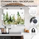 Stove Top Cover for Electric Stove,Green Misty Forest Bears Extra Thick Rubber Stovetop Protector Mat, Heat Resistant Glass Cooktop Oven Cover 28.5'' x 20.5''