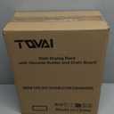 TQVAI Kitchen Dish Drainer Rack with Drying Board and Full-Mesh Silverware Utensils Holder, Black