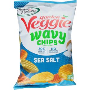 Sensible Portions Garden Veggie Sea Salt Wavy Chips, 12 oz (Pack of 8) (BBD NOV 08, 2025)