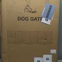 Metal Freestanding Dog Gates with Door for Outdoor Indoor,120'' Extra Wide 32'' Tall Free Standing Dog Gate for Doorways,Large Openings,Deck,Yard,Porch,Foldable Safety Pet Fence 4 panels