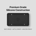 Rightcar Solutions Silicone License Plate Frame Rust Proof, Rattle Proof, Weather Proof Universal License Plate Holder for Front and Rear, Street Legal, No Obstruction - Black 2 Pack