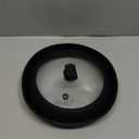 Microwave Splatter Cover Glass Splatter Guard Lid with Collapsible Silicone for Food Pot Plate Cover 11.8 inch Black