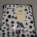Cosrea Women Halloween Costume Black and White Spotted Dog Shawl Faux Stole for Adult (White)