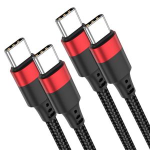 USB C to USB C Cable 3ft, 2 Pack Braided USB C Cable, 60W USBC to USBC Cord Fast Charging for iPhone 17 16 15 Pro Max, Samsung Galaxy S25 S24 S23, Google Pxiel 10 9, iPad Air Pro