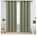 NICETOWN 100% Blackout Window Curtain Panels, Full Light Blocking Drapes for Nursery, 78-inch Drop Thermal Insulated Draperies (Greyish Green, 1 Pieces, 55-inch Wide Per Panel)