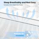 King Size Dual Layer 4 Inch Memory Foam Mattress Topper, 2 Inch Gel Memory Foam and 2 Inch Pillow Top Mattress Pad Cover, Thick Soft Bed Topper Medium Support for Back Pain, White