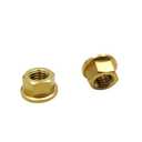 RISON Titanium Flange Nut M10x1.5mm Titanium Sprocket Nut Gold 6AL4V Nut for Motorcycle 5PCS