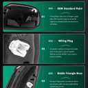 SCITOO Passenger Right Door Mirror fit 2006-2011 For Honda Civic Coupe Power Side Mirror Adjusted Non-Folding Non-Extended