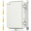 QILIPSU UL94-V0 Outdoor Electrical Box 8.3"x6.3"x3.9" Waterproof Junction Box Weatherproof PC/ABS Alloy Plastic IP66 Project Electric Enclosure Grey Hinged Door