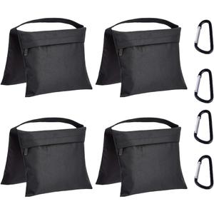 Amazon Basics Photographic Empty Sandbag for Light Stands, 4-Pack, Black