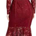 City Chic Plus Size Dress, Lace Valencia Dress (Red, 24 Plus)