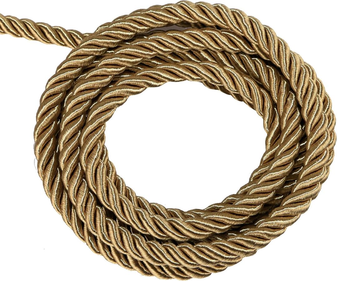 8mm / 10 Yards Twisted Trim Cord Rope Nylon Twisted Cord Thread String for Home Decor, Crafts Making and Costume Crafting