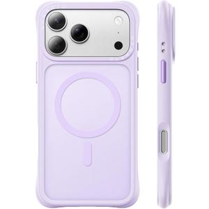 ORNARTO Magnetic for iPhone 17 Pro Max Case, 7X Military-Grade Drop Protection, Compatible with MagSafe, Slim Shockproof Translucent Matte Phone Case for iPhone 17 Pro Max 6.9", Purple