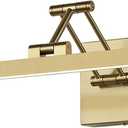 LED Brass Hard-Wired Connection Gallery Picture Light for Paintings Gold Lighting Fixtures Dimmable Modern LED Picture Lights Artwork Display Lighting 23.6 Inch 14W 3000K Warm White