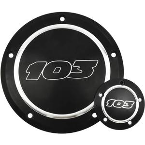 5 Hole Derby Cover Timing Points Cover Fit for Harley Twin Cam Dyna Softail Touring Road King Electra Glide Street Glide Road Glide Tri Glide 1999-2017 103 Black