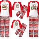 Matching Christmas Pajamas for Family Sets Holiday Jammies Sleepwear Christmas Pjs for Women Men Couples (L)