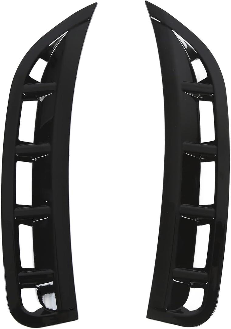 Front Bumper Air Vent Spoiler Splitter, 2 pcs Glossy Black ABS Front Bumper Side Air Vent Spoiler for Benz Class 2019+