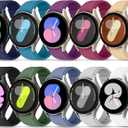 Lerobo 10Pack No Gap Band Compatible with Samsung Galaxy Watch 7 6 5 4 44mm 40mm/Watch 5 Pro 45mm/Galaxy Watch 6 4 Classic 47mm 46mm 43mm 42mm,20mm Quick Release Silicone Sport Band for Women Men (Navy Blue/Slate Blue/Purple/Wine/Milk Tea/Black/Army Green/Blue Gray/Light Gray/White)