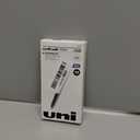 Uni-Ball Onyx Rollerball Pens, Micro Point, 0.5 mm, Black Barrel, Blue Ink, Pack Of 12