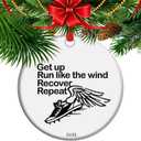 Get up Run Like The Wind - Running Christmas Ornament, XC Running Gift, Cross Country Gift, Gifts for Runner Marathoner (C7)