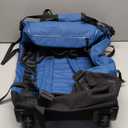 Rolling Duffle Bag with Wheels,86L 30Carry on Luggage with Wheels,Folding Travel Bag,Duffle Backpack with Separate Shoe Compartment (Blue)