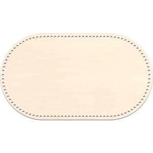 Vercraft Moses Basket Wood Bottom 27.56 x 15.75 Inches/ 70 x 40 cm Oval Natural Wood Base Shaper for DIY Crochet or Knitting Weaving Crafts Home Decoration (Base Only) Hole: 1cm(1 Pc)