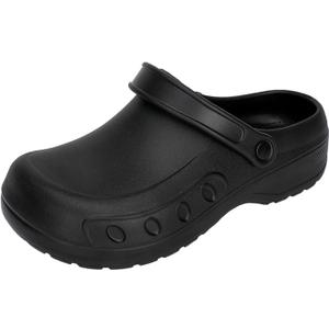 Meidiastra Men Chef Clogs Slip Resistant Garden Clogs with Arch Support Safety Nursing Shoes Work Shoes Water Oil Resistant for Men Food Service, Size: 10.5