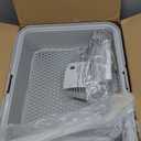 FURTIME Stainless Steel Cat Litter Box with Lid, Metal Kitty Litter Box for Small Cats, Kitten Litter Boxs with Scoop and Mat, Non-Sticky, Anti-Leakage, Easy to Clean, 17"x13"x8.4" (Small) (Silver)