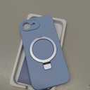 Compatible with iPhone 16e & 17e Case with Magnetic Invisible Stand Compatible with Mag-Safe Military Drop Tested Shockproof Silicone Phone Cases for Women Men 6.1'', Blue