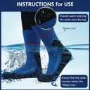 RANDY SUN Waterproof Breathable Socks, [SGS Certified] Unisex Novelty Skiing Trekking Hiking Wading Trail Socks, 1 Pair Midcalf Black L