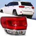 Huray Left Outer Taillight Fit for Jeep Grand Cherokee 2014-2021 Driver Side Tail lamp Assembly Replacement Accessory (Laredo/Limited/Overland/Summit), Outer, LH(Driver Side)