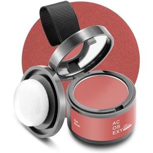 Root Touch Up Color Powder for Women's Gray and Thinning Hair, Men's Beard Line and Bald Spots - Instantly Covers Hairline Shadows (Red Brown)