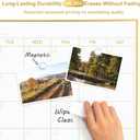 ARCOBIS Whiteboard Calendar with Cork Board, 36"x24" Magnetic White Board Calendar Dry Erase for Wall, Gold Frame Monthly Combination Board for Office, Home, School