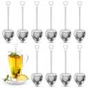10 Pcs Heart Tea Infuser for Loose Leaf Tea Steeper  Rust-Resistant Stainless Steel Strainers with Secure Clasp, Easy Brewing Design, Keeps Loose Leaves Held | Romantic Valentines Day Tea Moments
