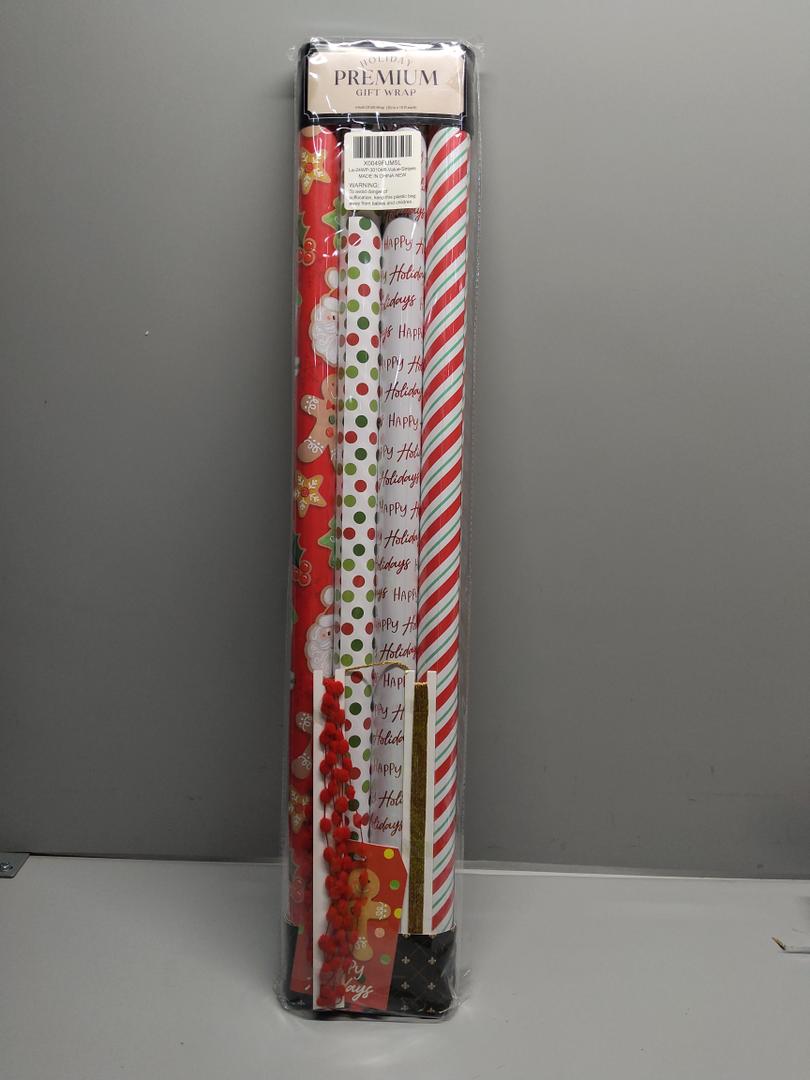 LaRibbons Christmas Wrapping Paper Set Christmas Three