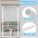 51.18" Extra Tall Pet Cat Gate for Doorway 48.5"-56.2" Wide Auto Close Tall Dog Gate No Drilling Pressure Mounted for Hallway Kitchen,White