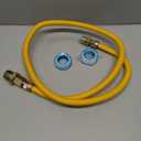 Puxyblue [2026 NEW] 48" Flexible Gas Line Kit for Dryer Stove Range Water Heater - 1/2" OD(3/8" ID) Flexible Stainless Steel Gas Dryer Kit Come with 1/2" MIP x 1/2" FIP Additional Raw Belt