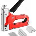 Staple Gun 3 in 1 Heavy Duty Manual Brad Nailer Power with 1200 Staples Adjustable Upholstery Stapler Gun for Wood, Crafts, Carpentry, Decoration DIY