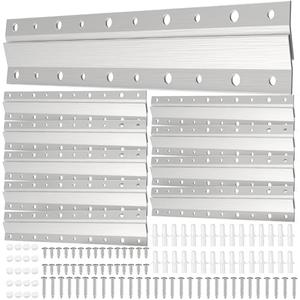 French Cleat Hanger 10 Inch - 10 Pairs, Z Bar Hanger Supports 60 Lbs, Interlocking Wall Mounting Bracket Hardware Kit for Hanging Mirrors, Picture, Shelf, Whiteboard, Art, Frames