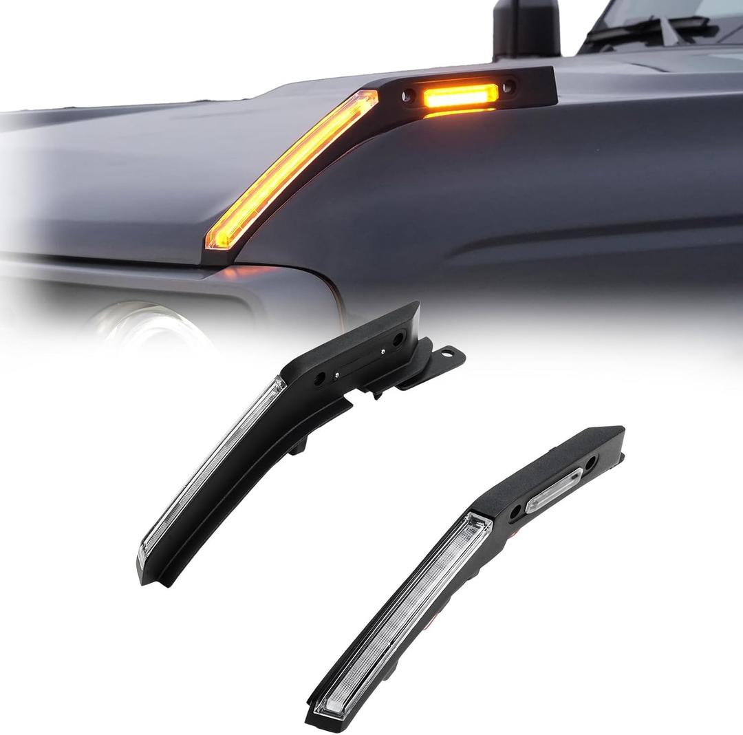 Mabett Trail Sight Light with Built-in Marker Lights for Ford Bronco 202620212025 Upgrade Hood LED Light Fit for Bronco Accessories 2/4-Door, Turn Signal and Marker Lighting
