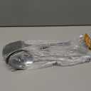 4 Pcs Cooking Utensils Set, Stainless Steel Kitchen Utensils, Heat Resistant Metal Kitchen Tools Include Solid & Slotted Turner Wok Spatula, Serving Spoon, Ergonomic Handle, Easy to Clean, Silver